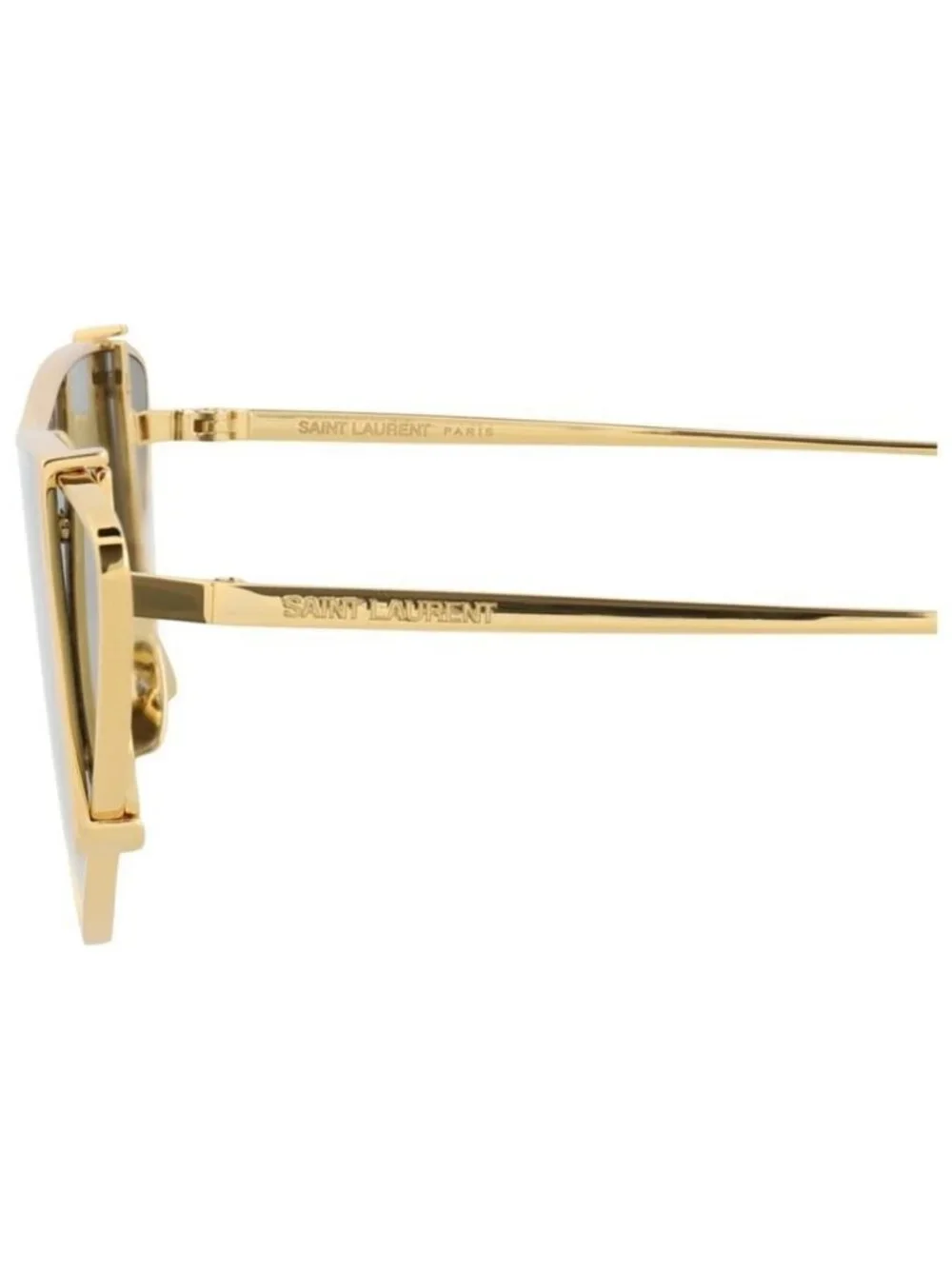 New Saint Laurent Womens Cat Eye Gold Gold Grey Fashion Designer Sunglasses